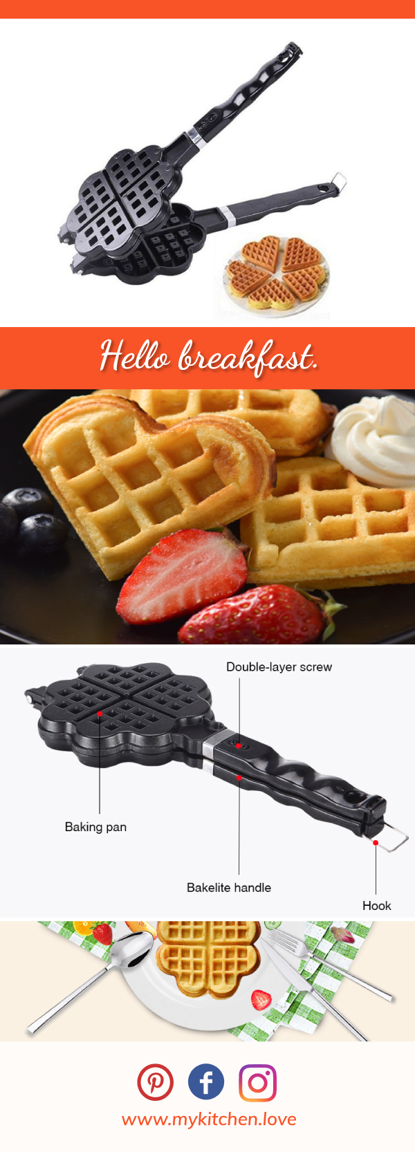 Essential Heart Shaped Waffle Maker